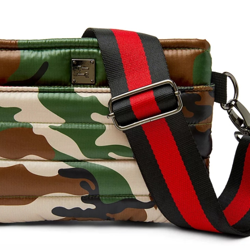 Think Roylan Olive Camouflage Bum Waist & Belt Fanny Bag Travel Crossbody NWT